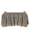 Benedetta Bruzziches Venus La Grande Metallic Crystal Clutch Bag In Sand
