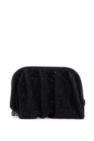 BENEDETTA BRUZZICHES BENEDETTA BRUZZICHES COMPACT BAG VENUS LA PETITE IN BLACK RHINESTONES WOMEN