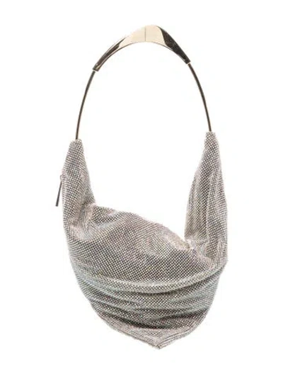 Pre-owned Benedetta Bruzziches Crystal Bucket Bag In Silver
