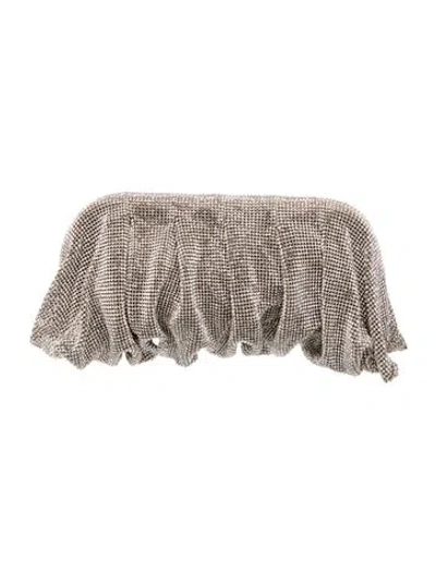 Pre-owned Benedetta Bruzziches Crystal Clutch In Neutral