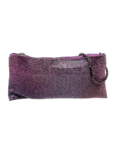 Pre-owned Benedetta Bruzziches Crystal Clutch In Purple