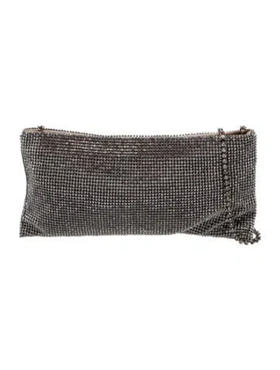 Pre-owned Benedetta Bruzziches Crystal Clutch In Silver