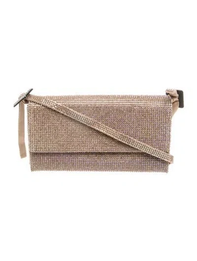 Pre-owned Benedetta Bruzziches Crystal Crossbody Bag In Neutral