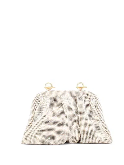 BENEDETTA BRUZZICHES CRYSTAL-EMBELLISHED CLUTCH BAG