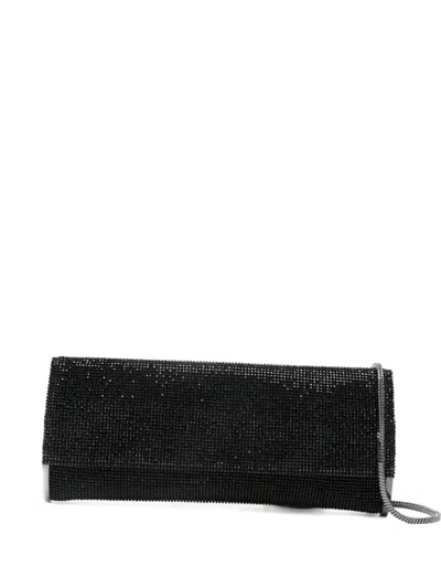 Benedetta Bruzziches Crystal-embellished Clutch In Black