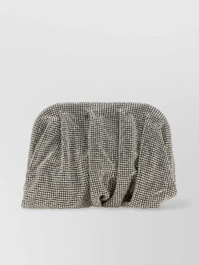 Benedetta Bruzziches Embellished Venus La Petite Clutch Bag In Silver