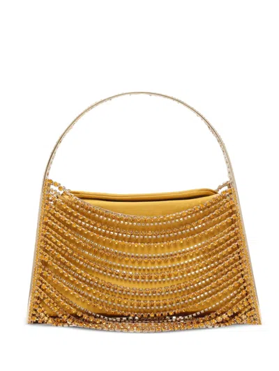 Benedetta Bruzziches Crystal-embellished Handbag In Yellow