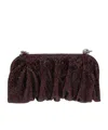 Benedetta Bruzziches La Grande Venus Crystal-embellished Pleated Clutch In Black