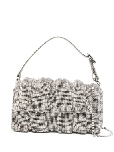 Benedetta Bruzziches Crystal-embellished Tote Bag In Silver