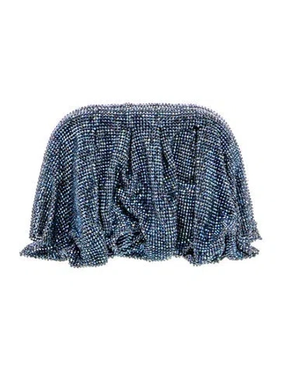 Pre-owned Benedetta Bruzziches Crystal Evening Bag In Blue