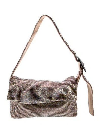 Pre-owned Benedetta Bruzziches Crystal Hobo In Brown