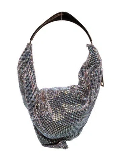 Pre-owned Benedetta Bruzziches Crystal Hobo In Silver