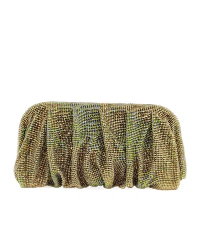 Benedetta Bruzziches Crystal Mesh Clutch In Green