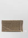 Benedetta Bruzziches Crystal Mesh Mini Clutch Shoulder Bag In Gray