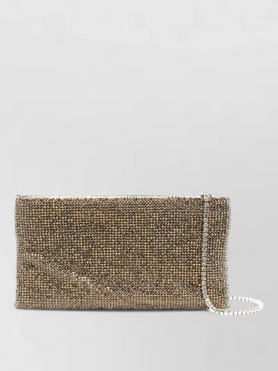 Benedetta Bruzziches Crystal Mesh Mini Clutch Shoulder Bag