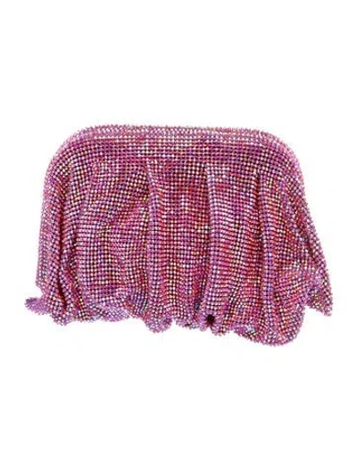 Pre-owned Benedetta Bruzziches Crystal Minaudière In Purple