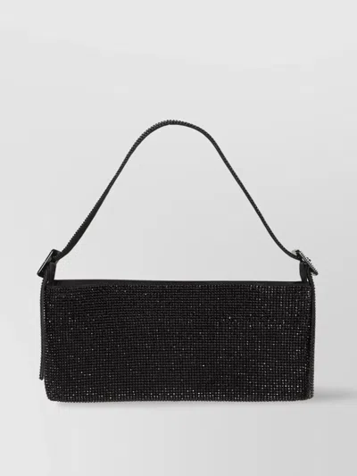 Benedetta Bruzziches Crystal Net Chain Strap Mini Clutch
