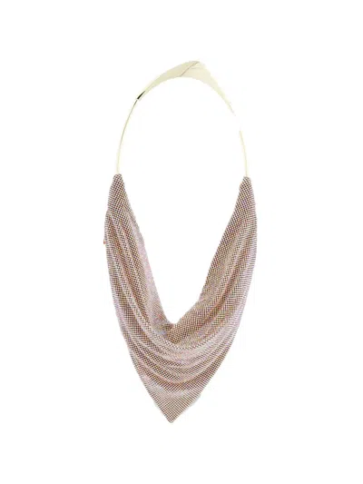 Benedetta Bruzziches Crystal Rhinestones Handle Pouch In Pink