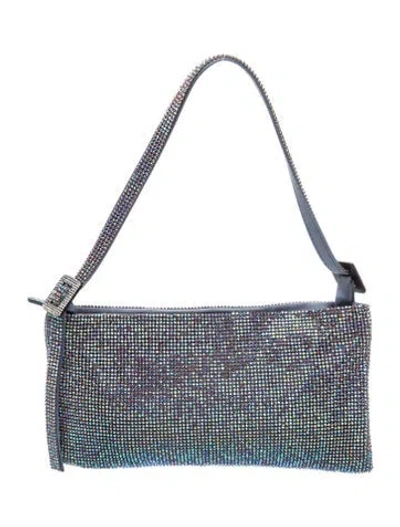 Pre-owned Benedetta Bruzziches Crystal Shoulder Bag In Blue