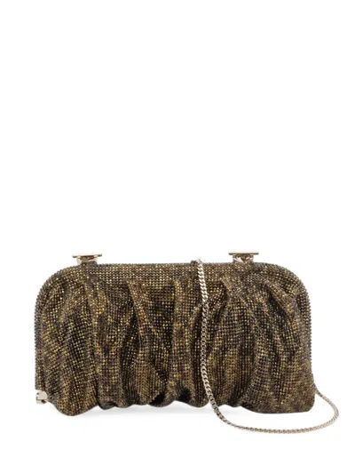 Benedetta Bruzziches Crystal-embellished Ruched Cross Bosy Bag In Multi