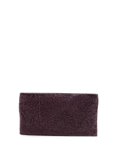 Benedetta Bruzziches Crystal-embellished Shoulder Bag In Purple