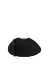 Benedetta Bruzziches Curved-flap Leather Clutch In Black