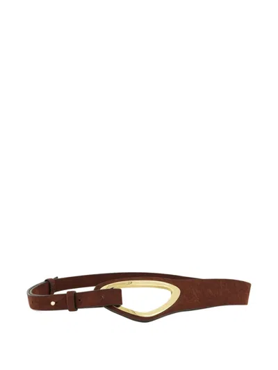 Benedetta Bruzziches Dafni Leather Belt In Brown