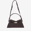 Benedetta Bruzziches Dark Brown Suede Shoulder Bag In Brown