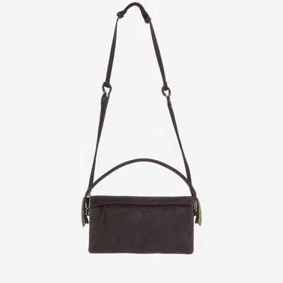 Benedetta Bruzziches Dark Brown Suede Shoulder Bag