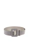 Benedetta Bruzziches Silk Rhinestone Mesh Belt With Sophisticated Buckle In Grey