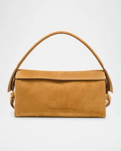 Benedetta Bruzziches Elif Satin Calf Top-handle Bag In Brown