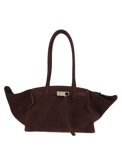 BENEDETTA BRUZZICHES ELONGATED RECTANGULAR SUEDE BAG