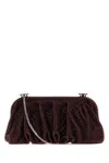 Benedetta Bruzziches La Grande Venus Crystal-embellished Pleated Clutch In Red