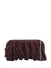 Benedetta Bruzziches La Grande Venus Crystal-embellished Pleated Clutch In Red