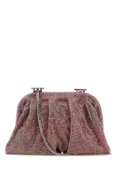 Benedetta Bruzziches Embellished Small Venus Mini Clutch Bag In Pink