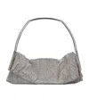 Benedetta Bruzziches Chainmail Gathered Clutch Metallic Silver Handle In Gray