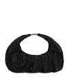Benedetta Bruzziches Yennefer Mesh Metallic Crystal Top-handle Bag In Black