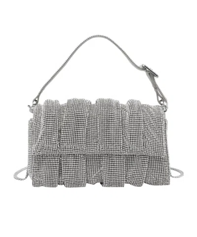 Benedetta Bruzziches Flap Shoulder Bag In Silver