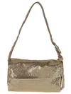 Benedetta Bruzziches Rectangular Soft Shoulder Bag Strap Detail In Gold