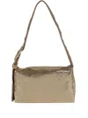 Benedetta Bruzziches Rectangular Soft Shoulder Bag Strap Detail In Gold