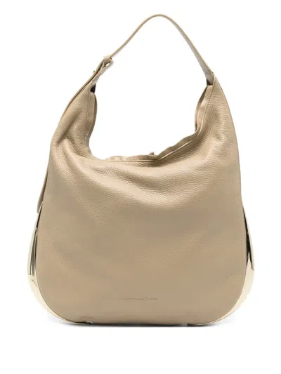 Benedetta Bruzziches Grained Shoulder Bag In Neutral