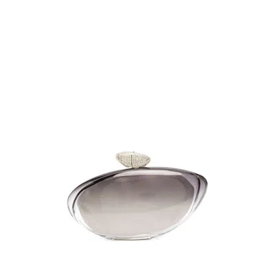 BENEDETTA BRUZZICHES BENEDETTA BRUZZICHES GREY CLUTCH BAGS WOMEN