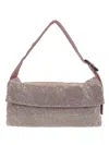 Benedetta Bruzziches Vittissima Rhinestone-embellished Shoulder Bag In Gold