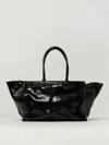Benedetta Bruzziches Glossy Finish Shoulder Bag With Front Strap In Black
