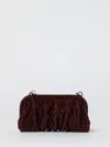 Benedetta Bruzziches Clutch Venus Grande In Tessuto Decorato  Donna In Burgundy