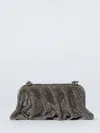 Benedetta Bruzziches Crystal Embellished Clutch In Silver