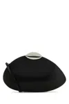 Benedetta Bruzziches Belle De Jour Ariel Leather Clutch Bag In Black