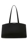 Benedetta Bruzziches Structured Leather Shopping Bag With Top Handle In Black