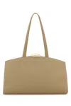 Benedetta Bruzziches Beige Leather Serena Shopping Bag In Brown