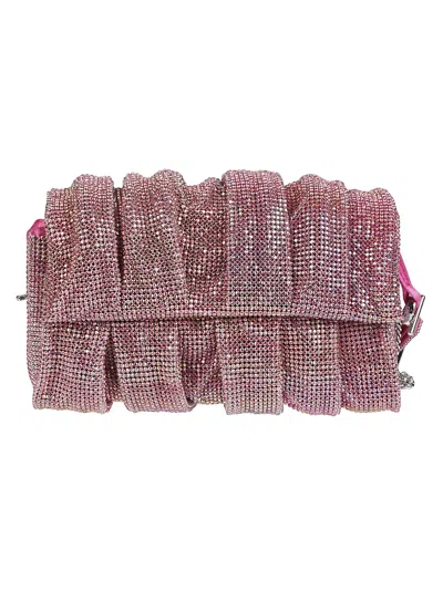 Benedetta Bruzziches Iris Bag Textured Aluminium Mesh Shoulder Bag In Pink